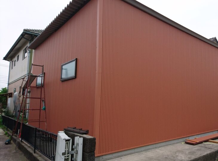 H様邸 背の高い鉄骨ガレージ|宇都宮市の施工事例